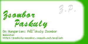 zsombor paskuly business card